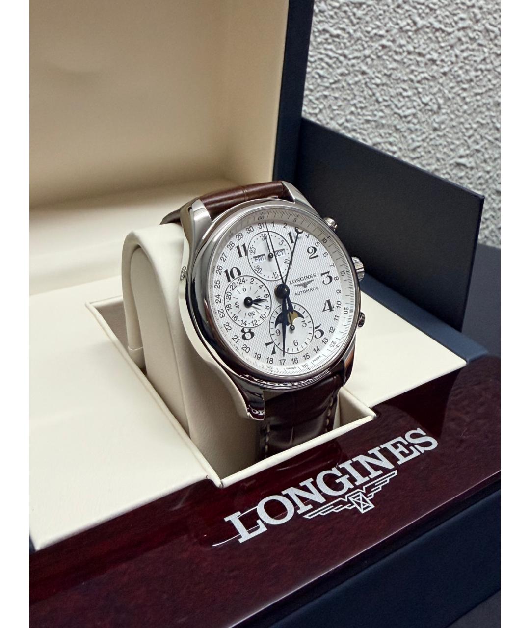 LONGINES Белые стальные часы, фото 3