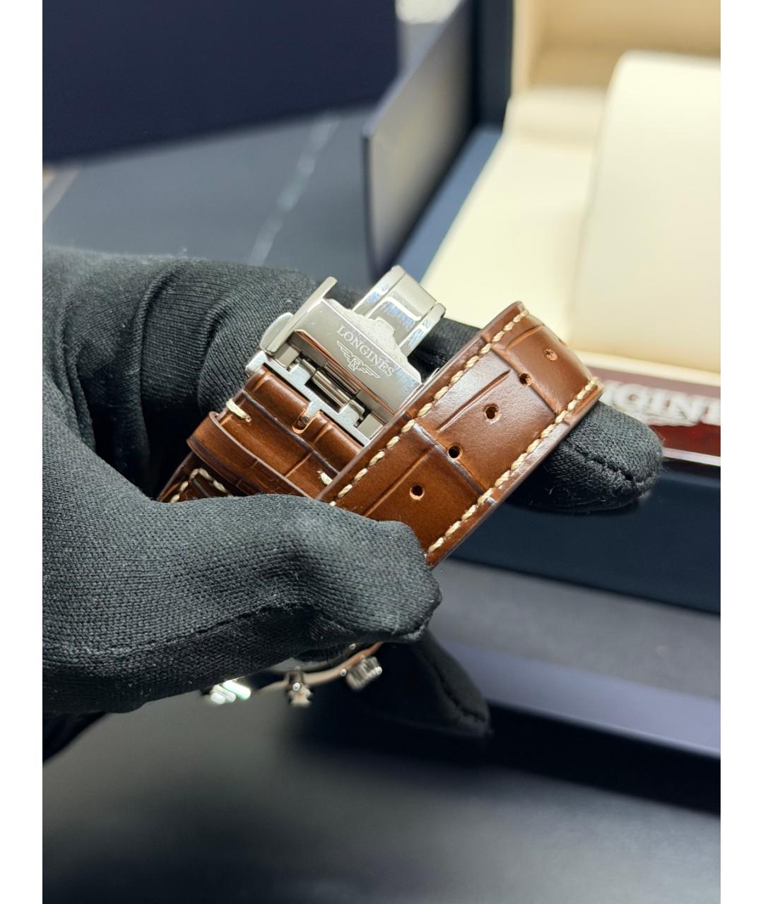 LONGINES Белые стальные часы, фото 6