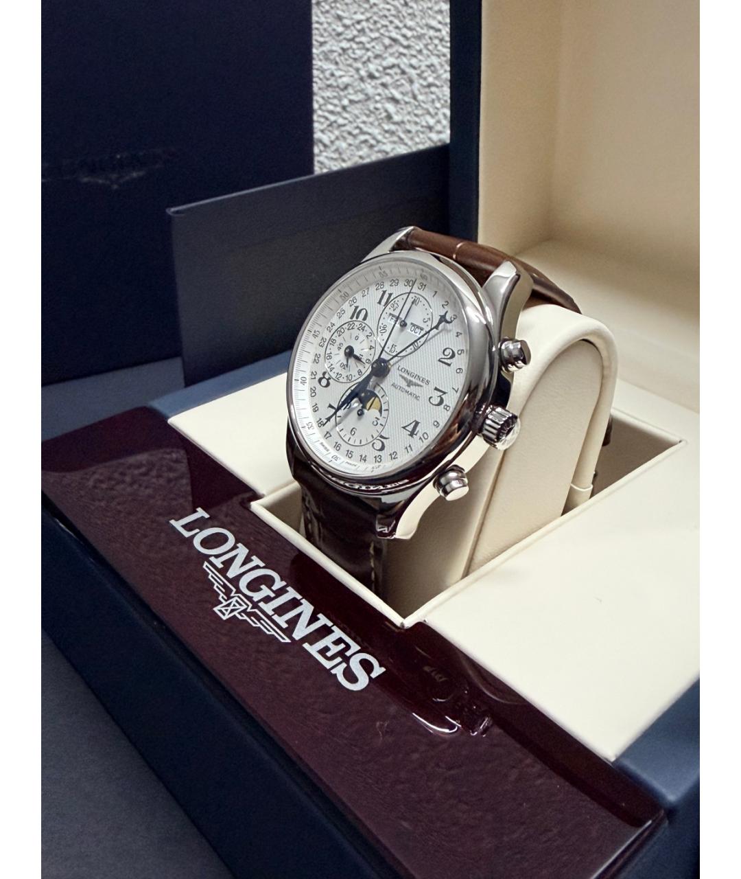 LONGINES Белые стальные часы, фото 5
