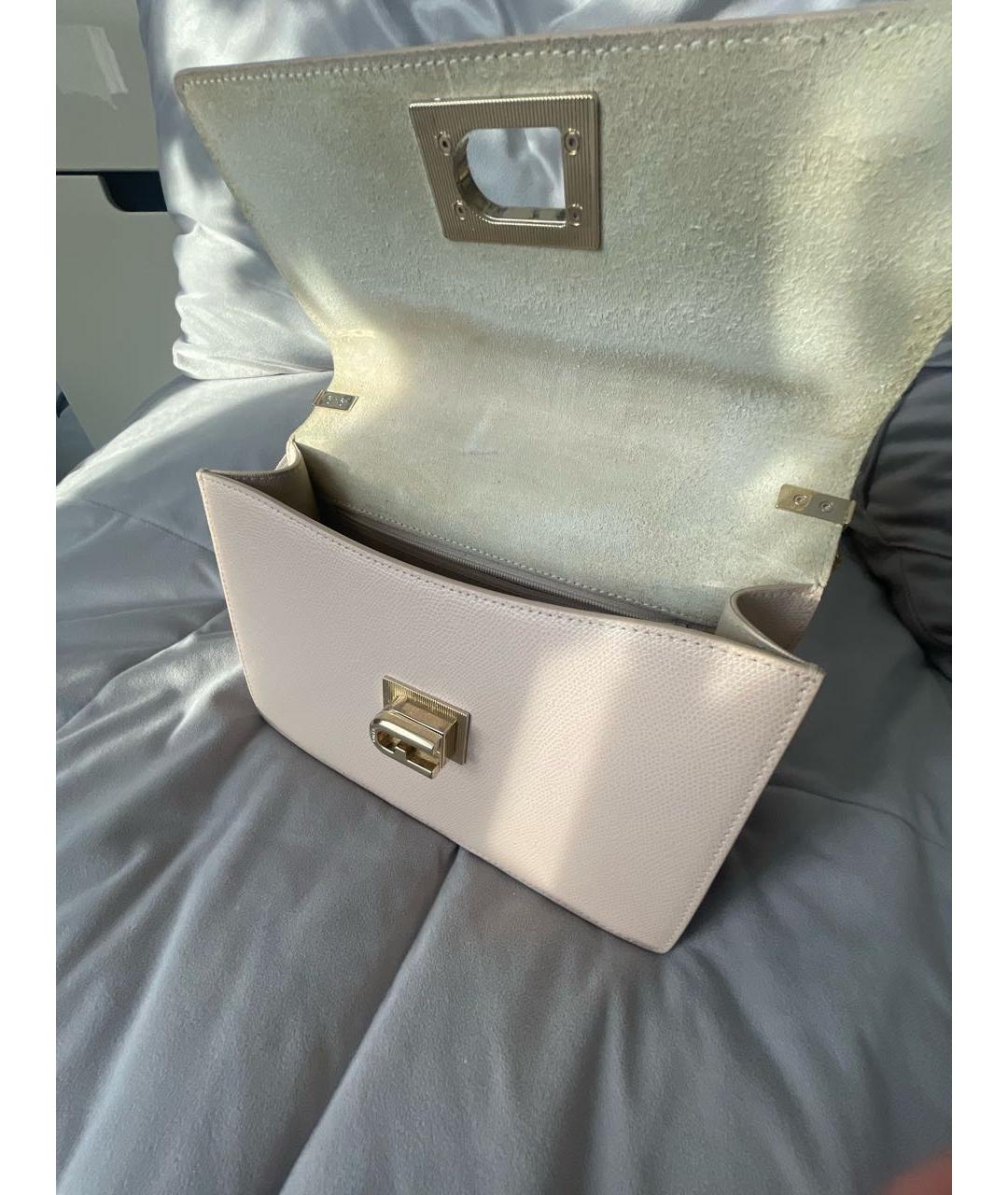 FURLA Бежевая кожаная сумка через плечо, фото 4