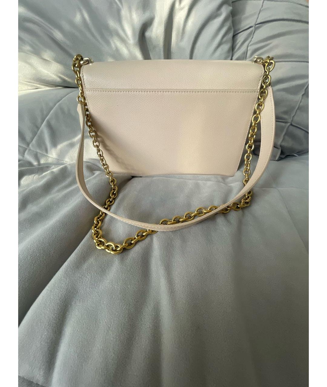 FURLA Бежевая кожаная сумка через плечо, фото 3