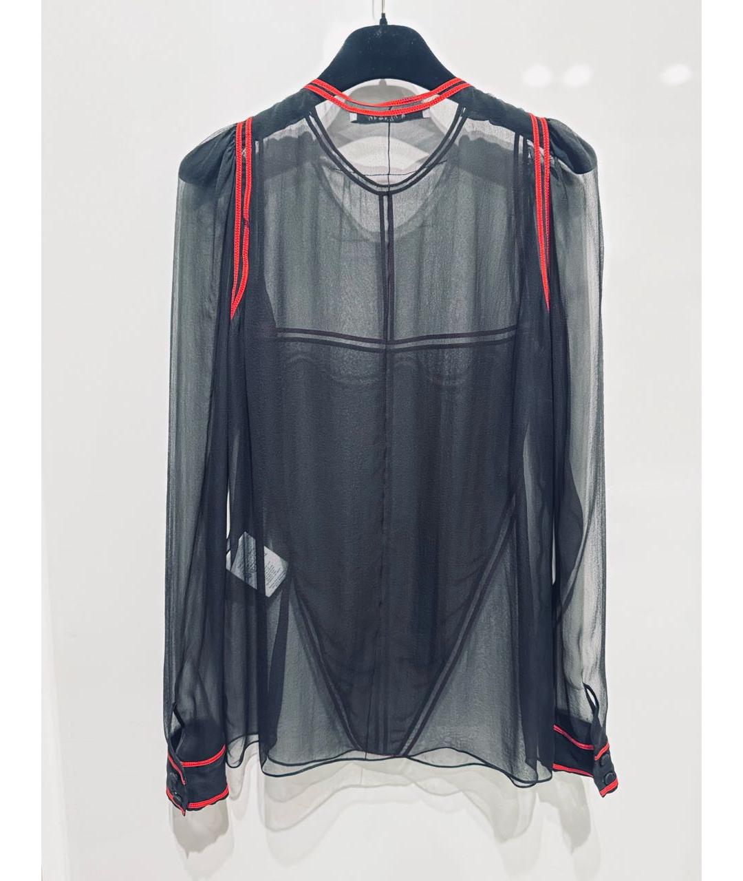 GIVENCHY Черная шелковая блузы, фото 2