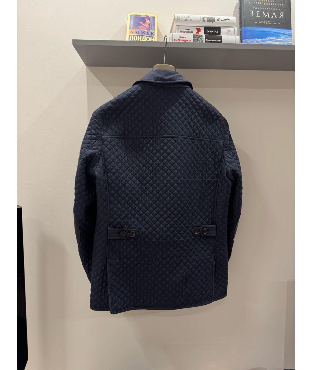 BRIONI Темно-синяя хлопковая куртка, фото 4