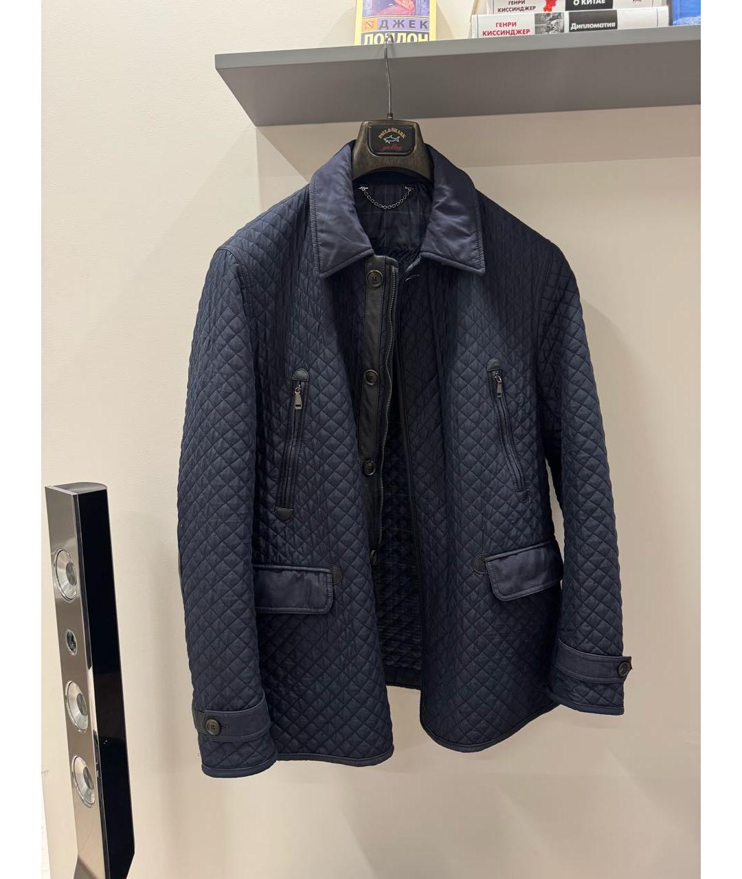 BRIONI Темно-синяя хлопковая куртка, фото 2