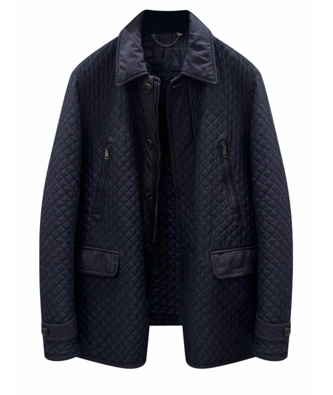BRIONI Темно-синяя хлопковая куртка, фото 1