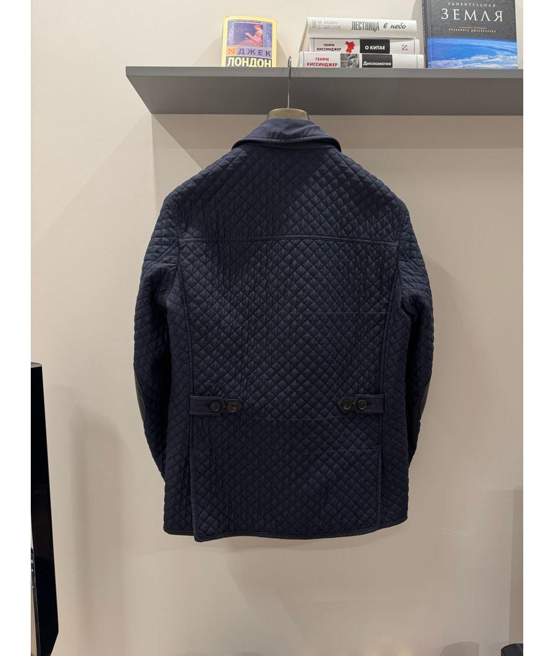 BRIONI Темно-синяя хлопковая куртка, фото 3
