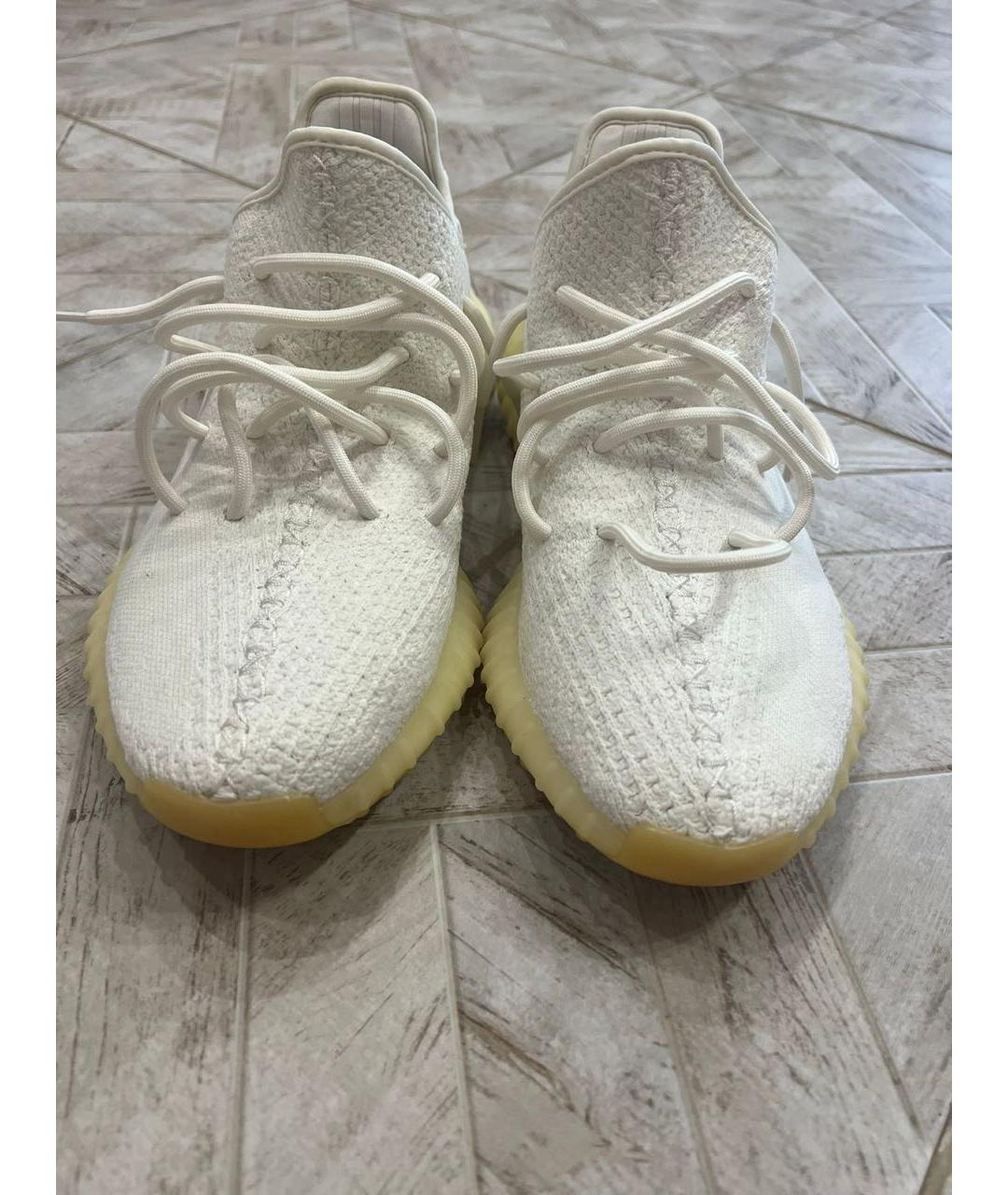 ADIDAS YEEZY Белые текстильные высокие кроссовки / кеды, фото 3