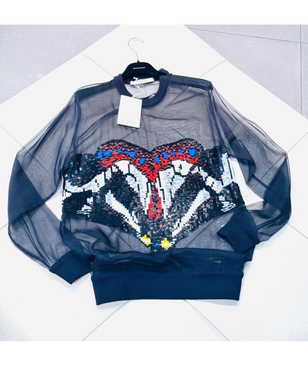 GIVENCHY Черная шелковая блузы, фото 6