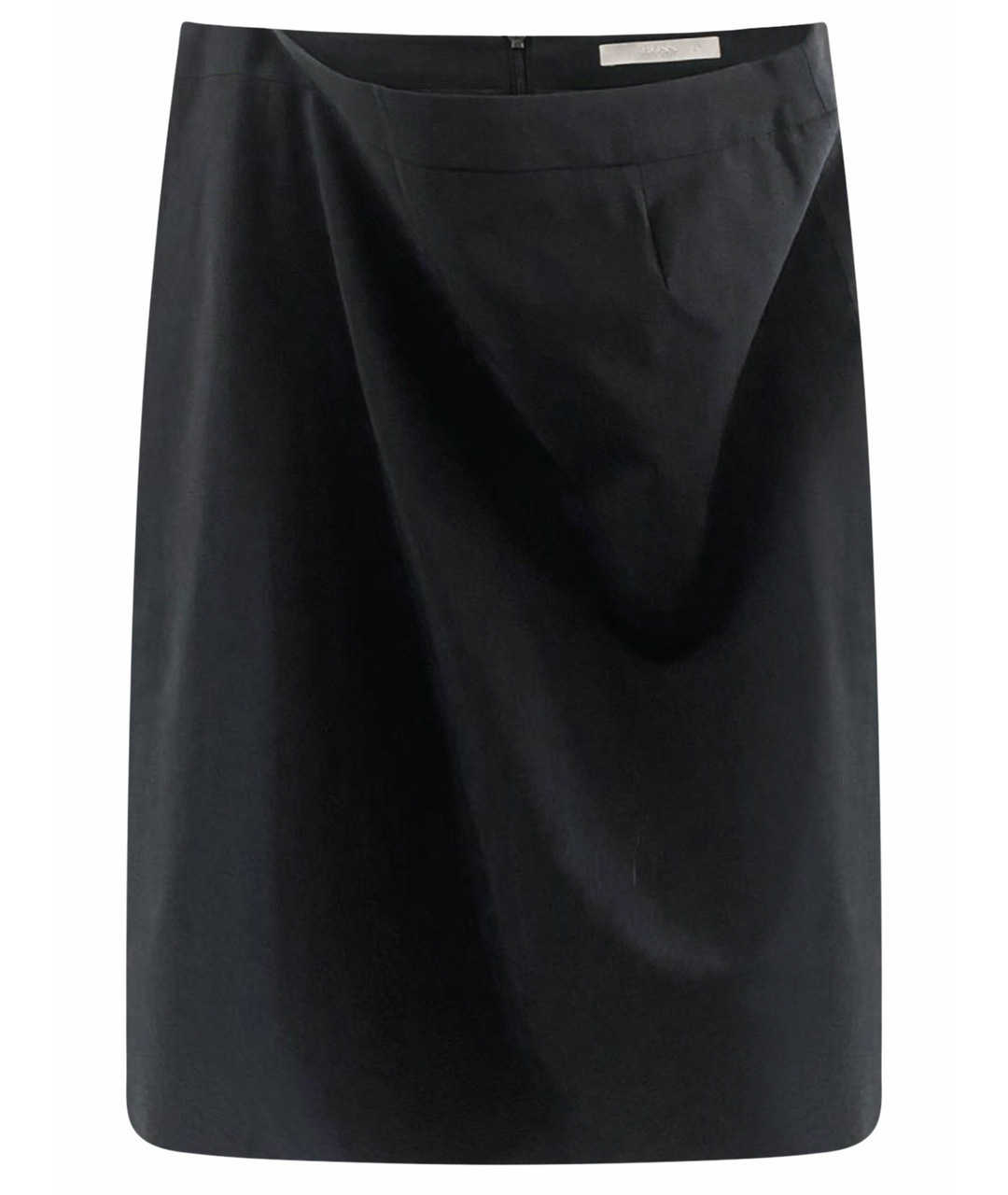 HUGO BOSS Черная шерстяная юбка миди, фото 1