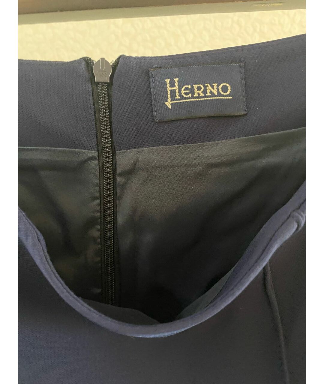 HERNO Темно-синяя полиэстеровая юбка миди, фото 3