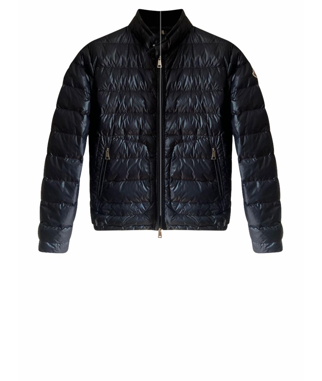 MONCLER Темно-синяя полиамидовая куртка, фото 6