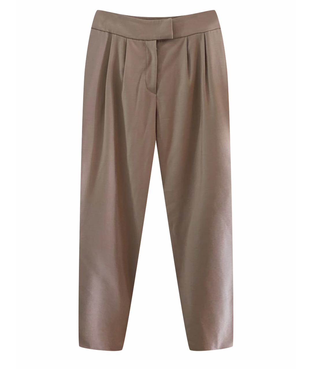 A LA RUSSE Бежевые шерстяные прямые брюки, фото 1