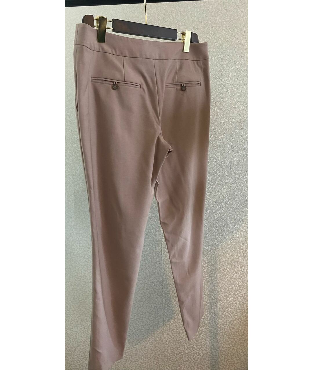 A LA RUSSE Бежевые шерстяные прямые брюки, фото 2