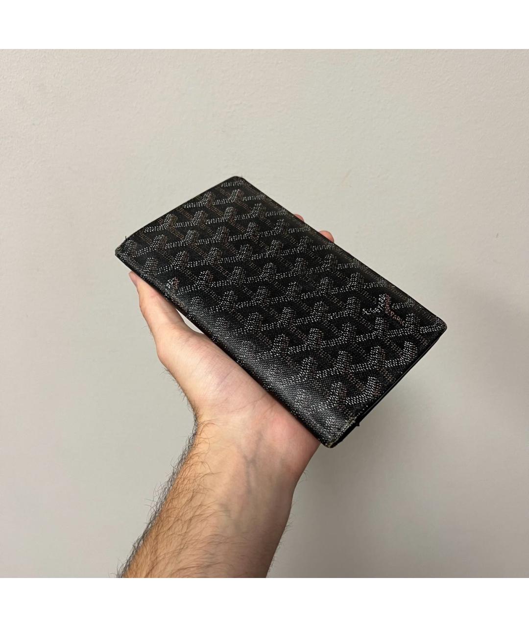 GOYARD Антрацитовый кожаный кошелек, фото 5
