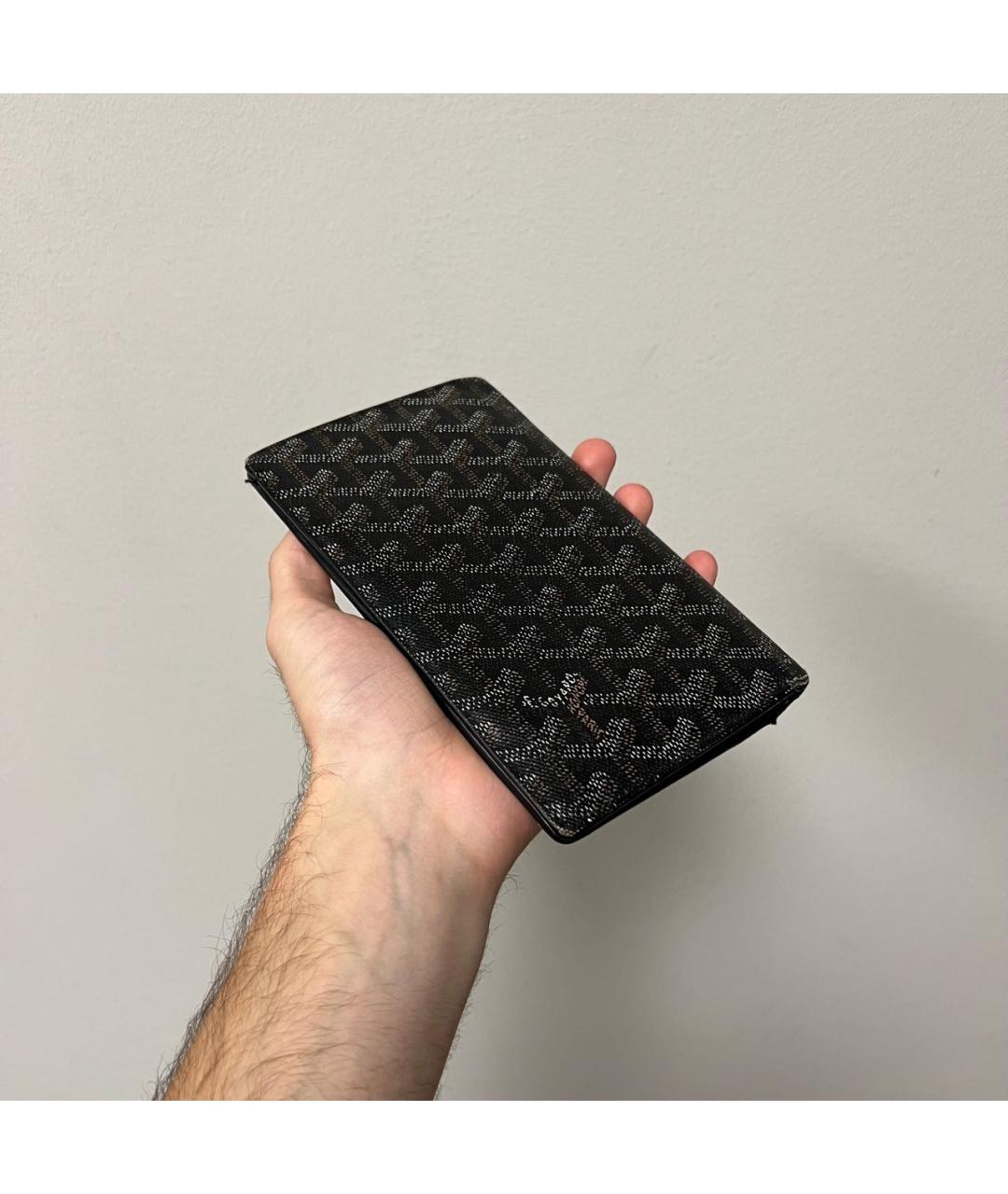 GOYARD Антрацитовый кожаный кошелек, фото 2