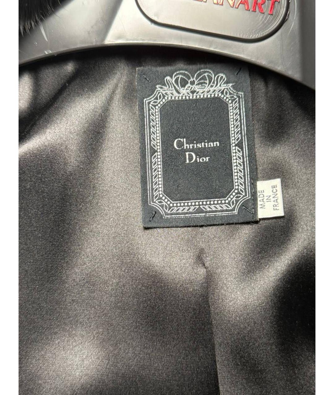 CHRISTIAN DIOR Черная меховая шуба, фото 6
