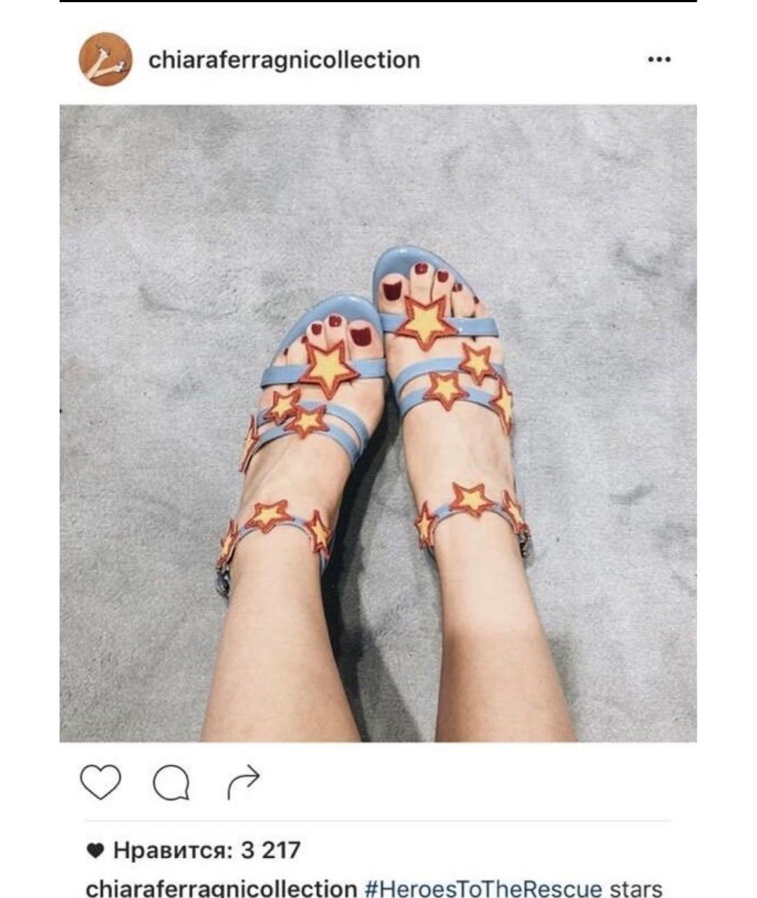 CHIARA FERRAGNI Голубые кожаные туфли, фото 6