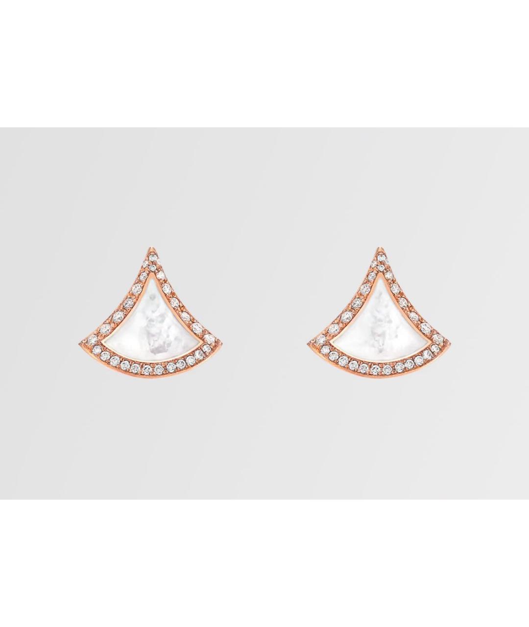 BVLGARI Белые серьги из розового золота, фото 5