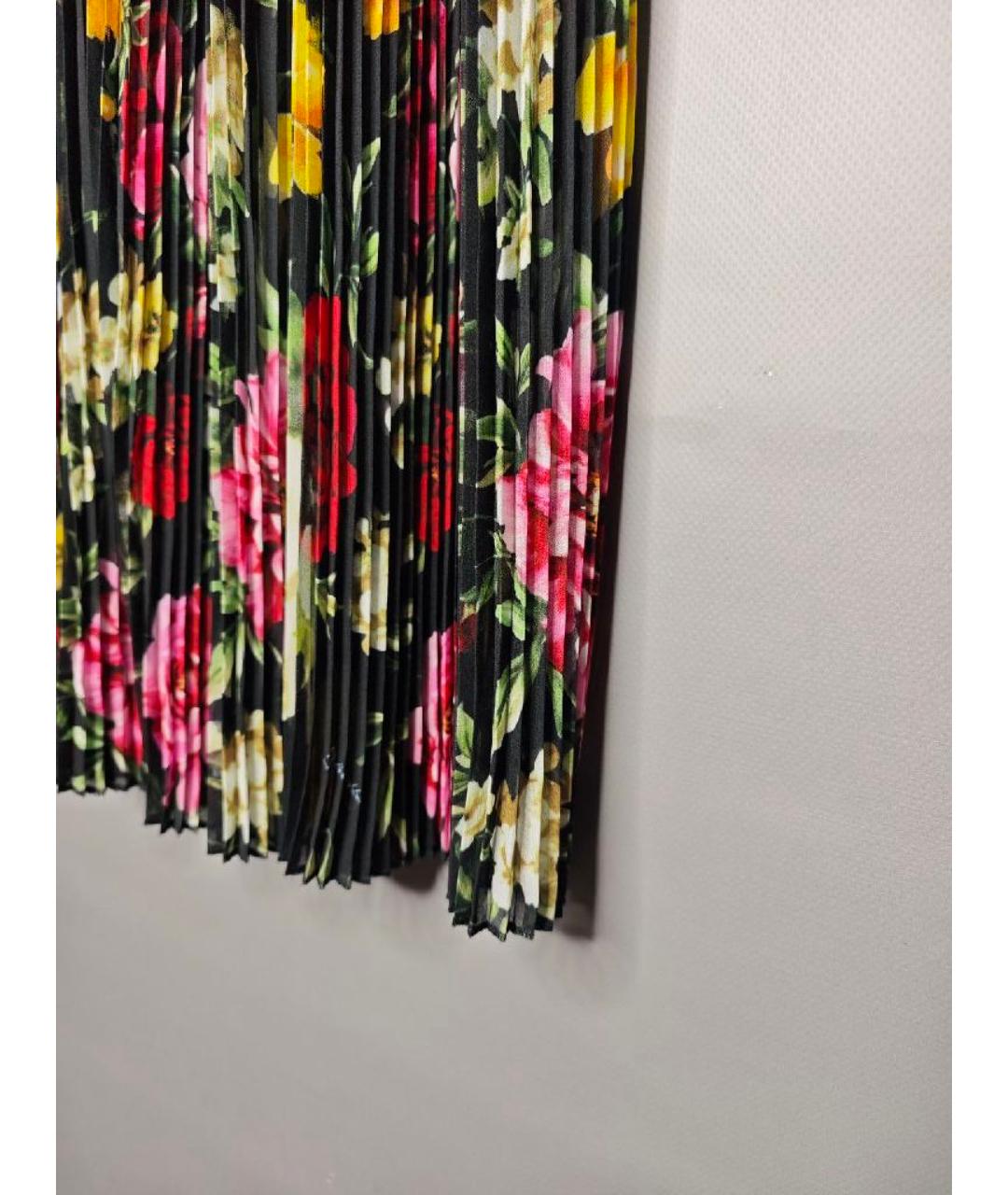 DOLCE&GABBANA Мульти шелковая юбка миди, фото 4
