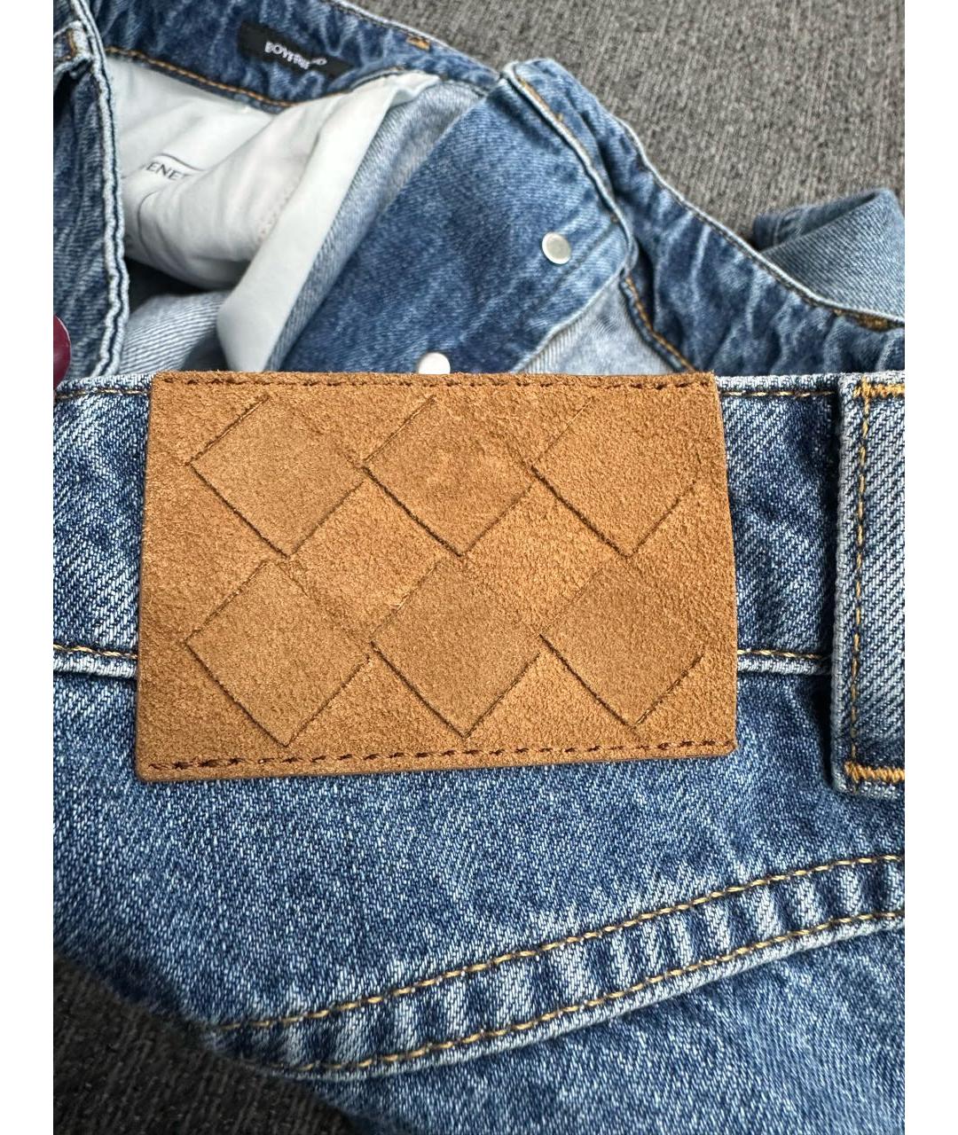 BOTTEGA VENETA Голубые хлопковые прямые джинсы, фото 3
