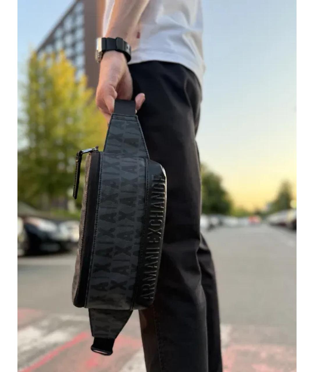 ARMANI EXCHANGE Черная поясная сумка, фото 6