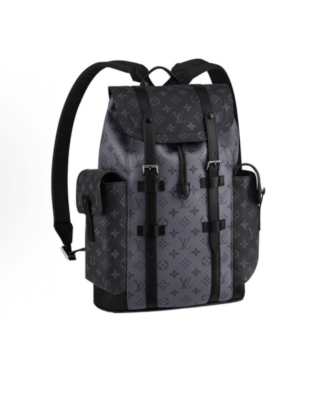 LOUIS VUITTON Серый кожаный рюкзак, фото 3