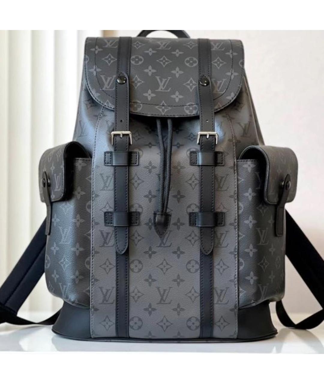 LOUIS VUITTON Серый кожаный рюкзак, фото 4