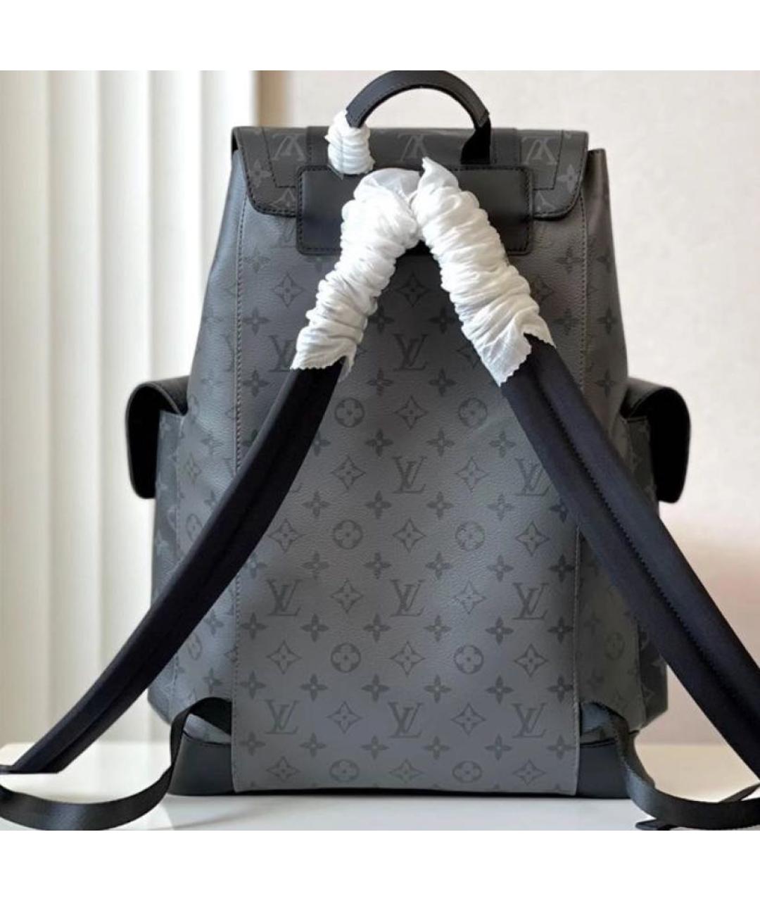 LOUIS VUITTON Серый кожаный рюкзак, фото 5