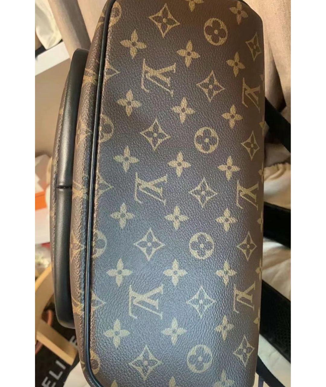 LOUIS VUITTON Коричневый кожаный рюкзак, фото 8