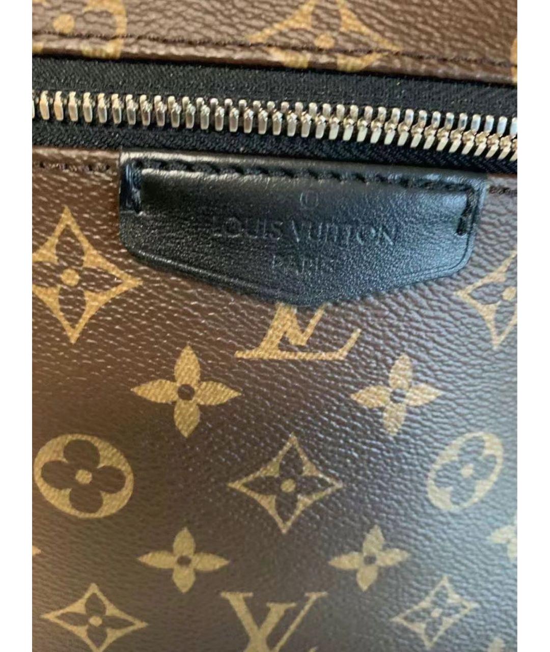 LOUIS VUITTON Коричневый кожаный рюкзак, фото 4