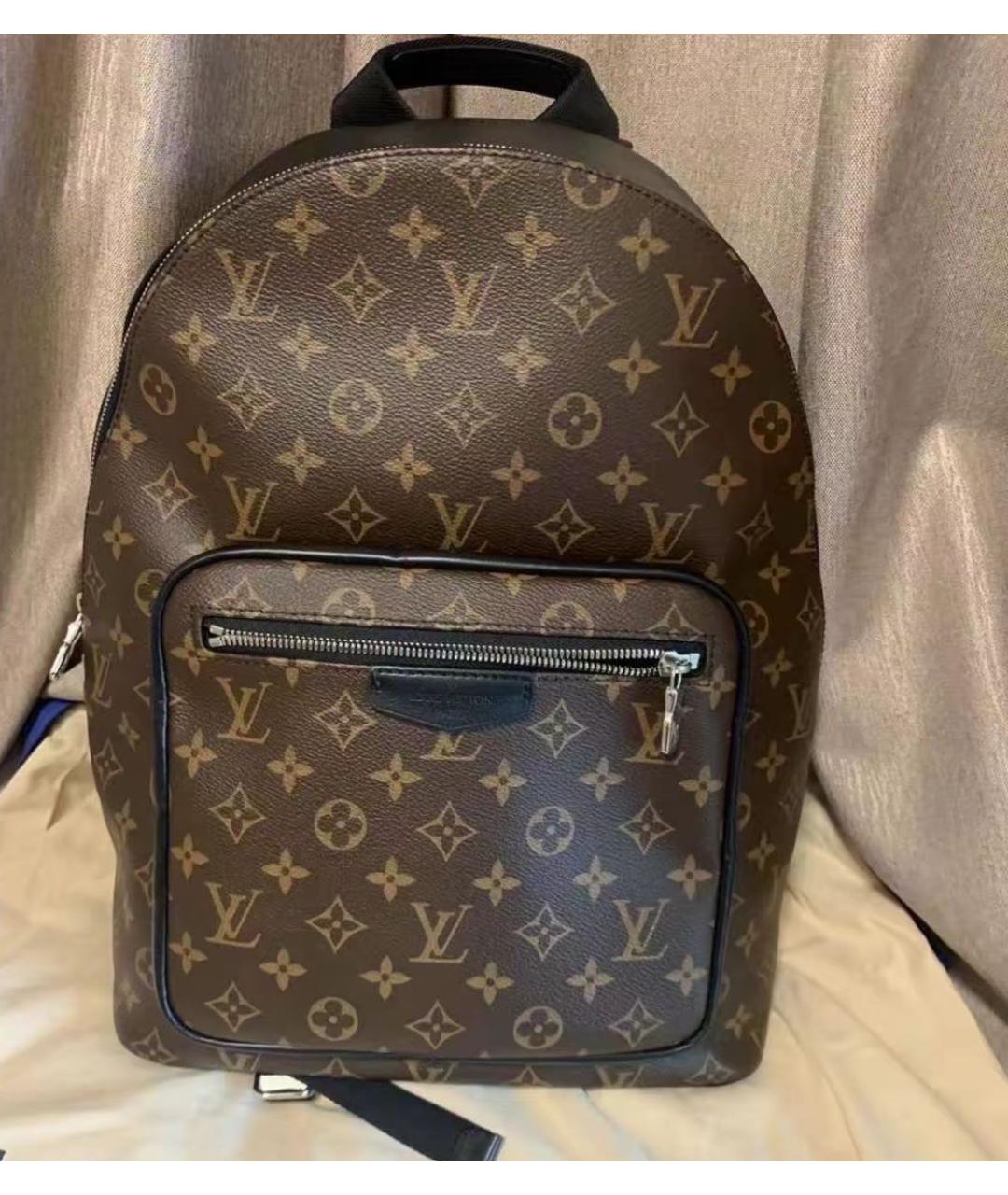 LOUIS VUITTON Коричневый кожаный рюкзак, фото 3