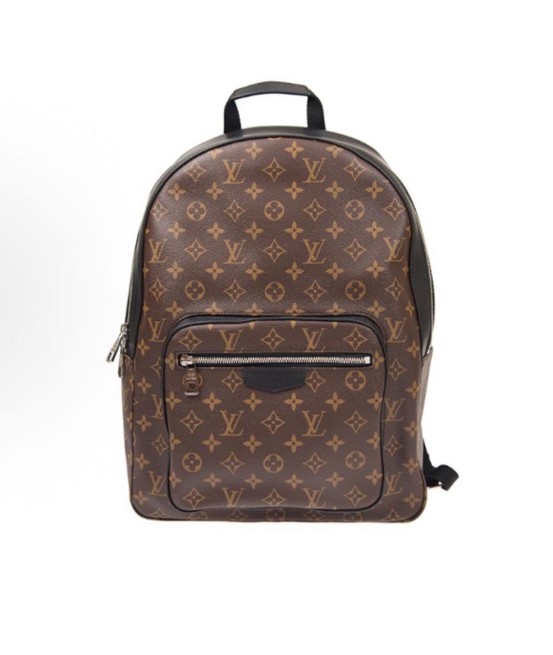 LOUIS VUITTON Коричневый кожаный рюкзак, фото 9