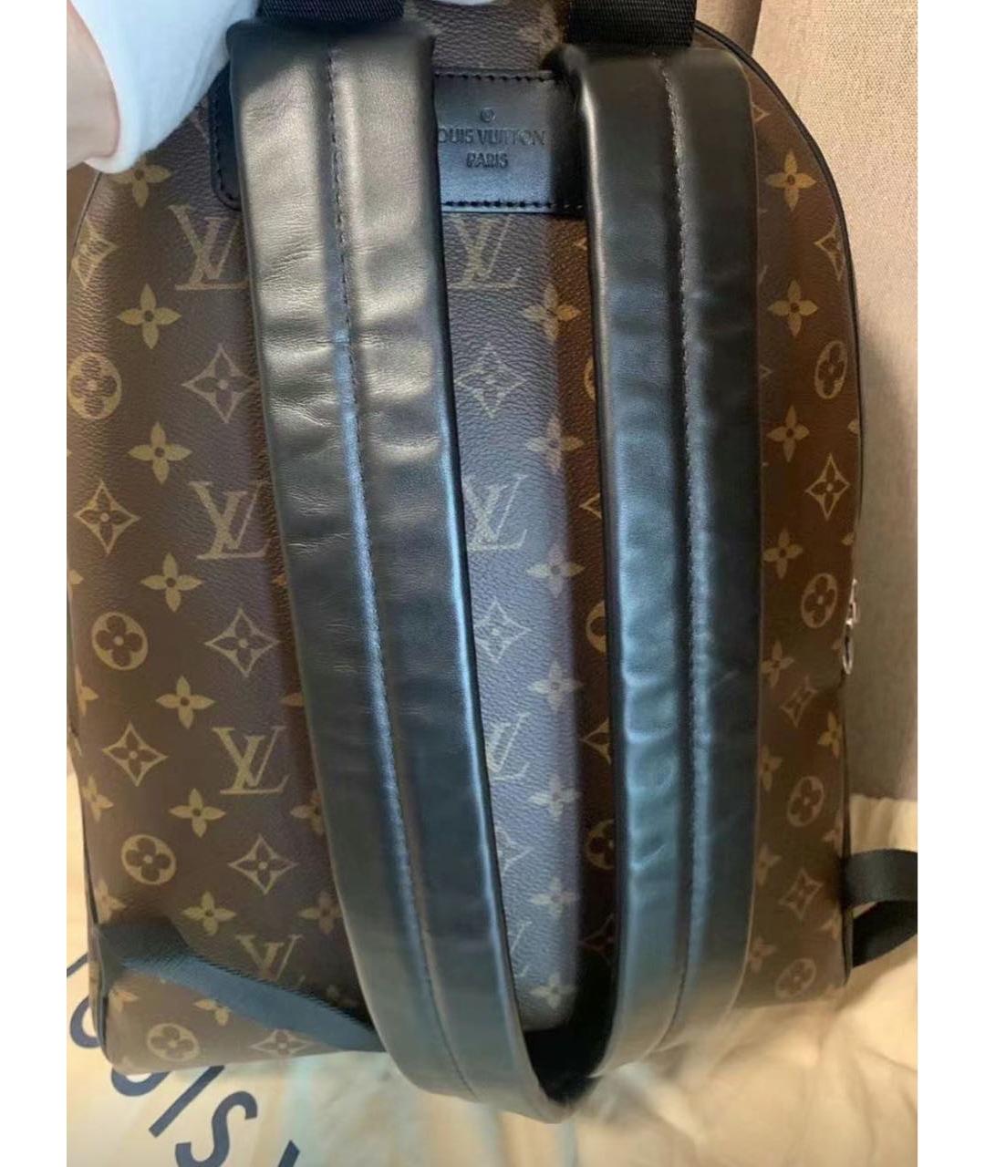LOUIS VUITTON Коричневый кожаный рюкзак, фото 6