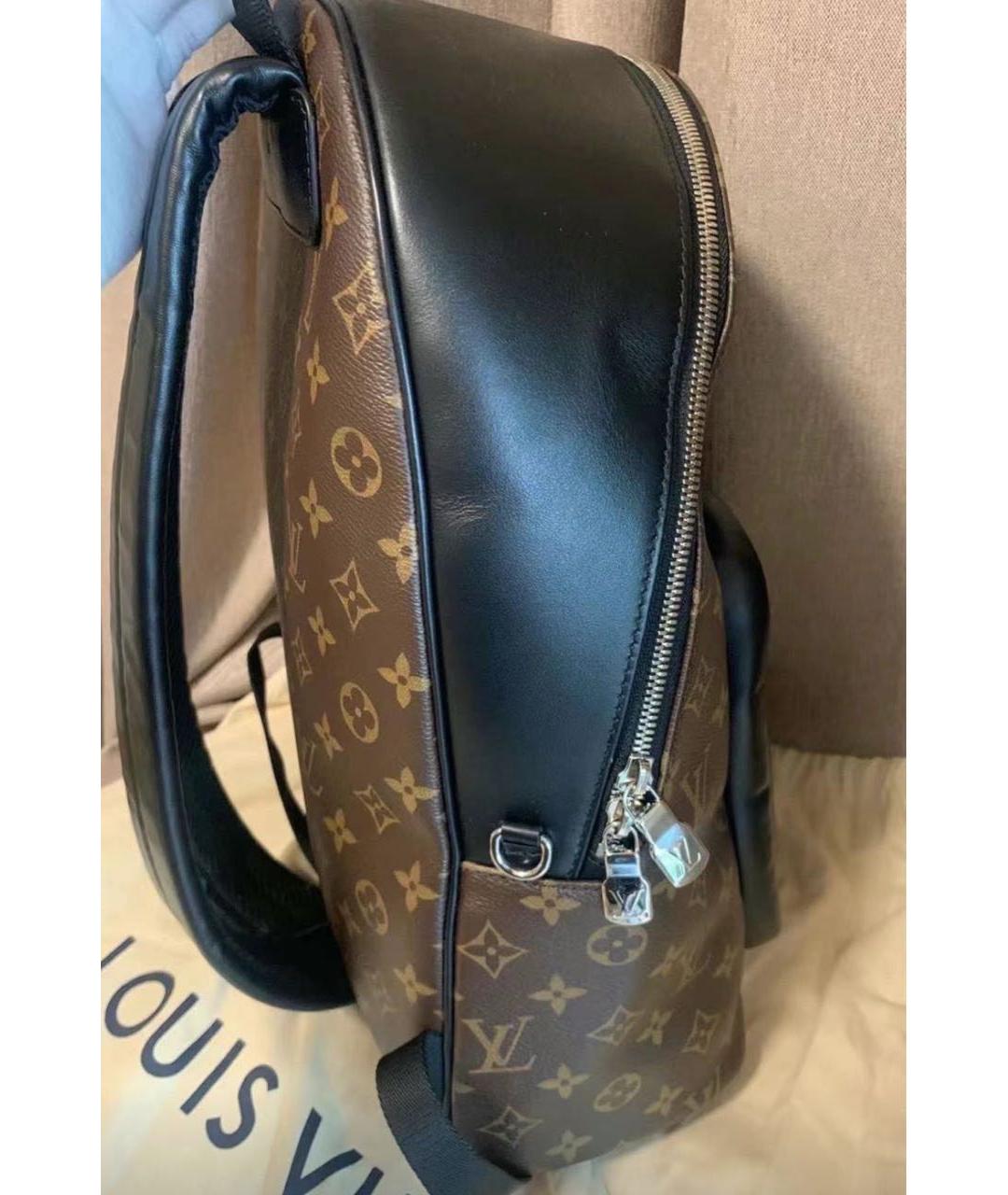 LOUIS VUITTON Коричневый кожаный рюкзак, фото 7