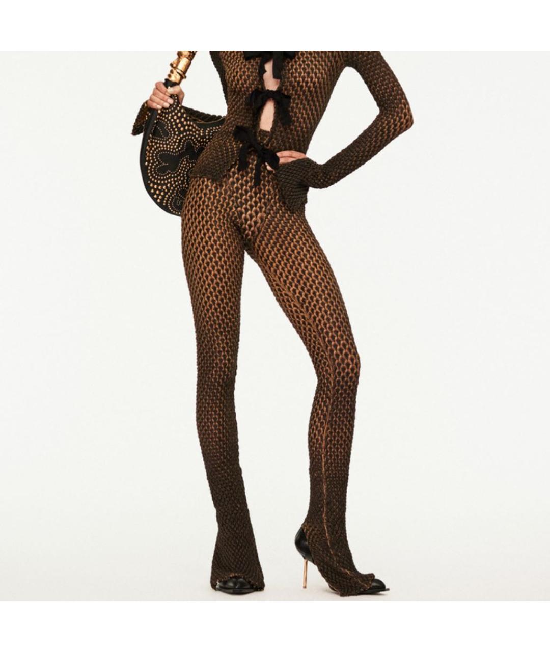 SCHIAPARELLI Коричневые вискозные брюки узкие, фото 2