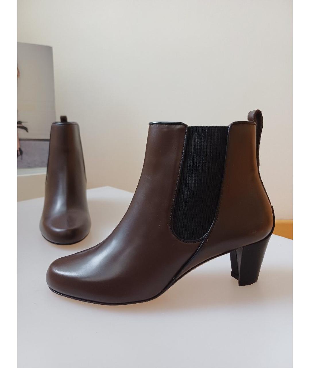 BALLY Коричневые кожаные ботинки, фото 4