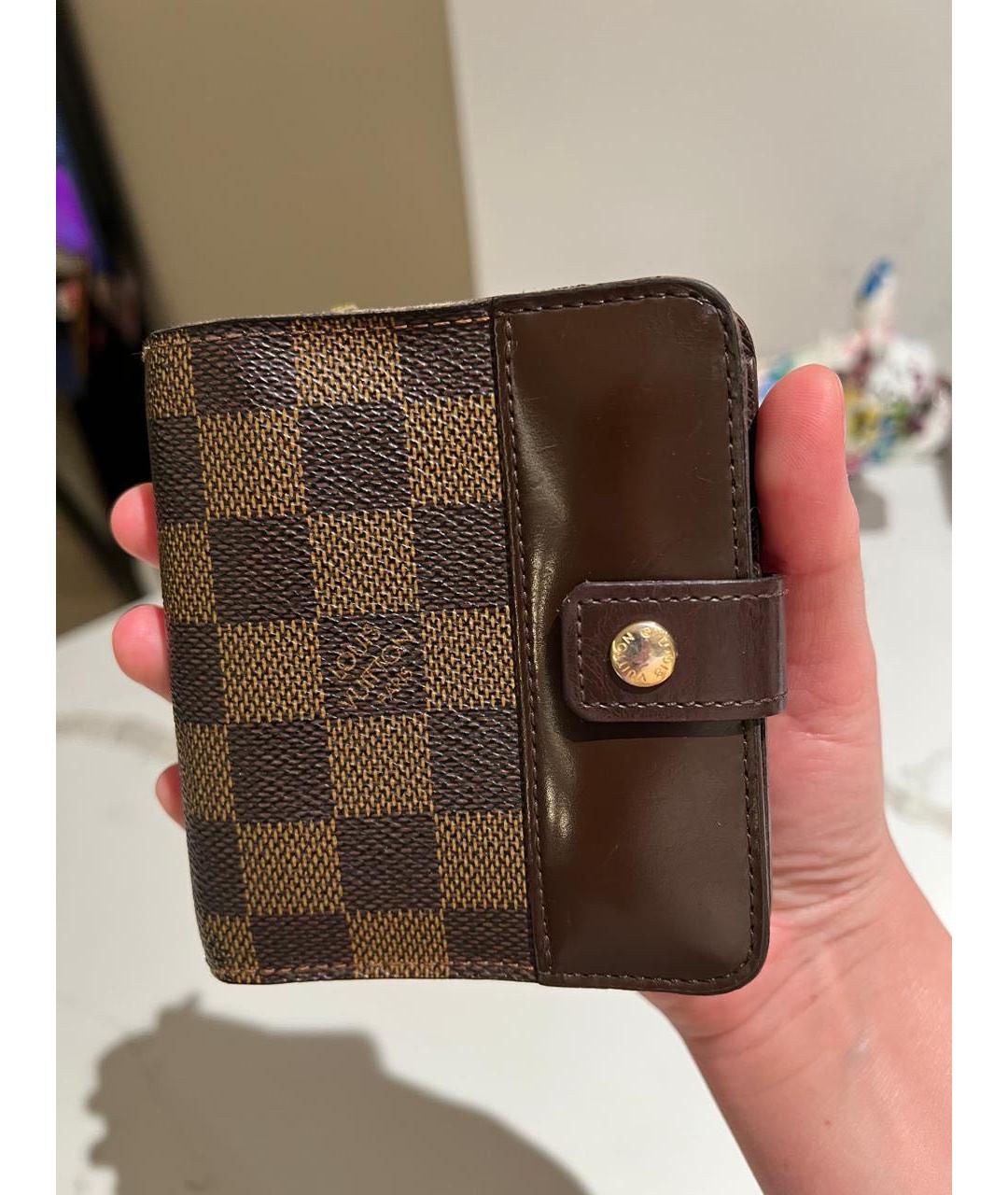 LOUIS VUITTON Коричневый кошелек, фото 6