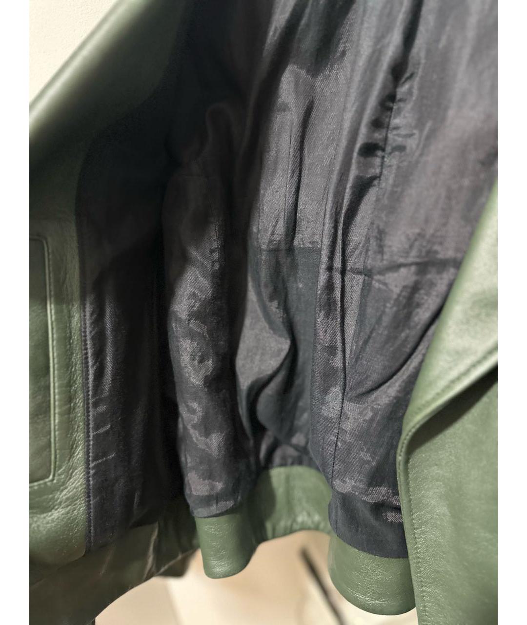 ACNE STUDIOS Зеленая кожаная куртка, фото 5