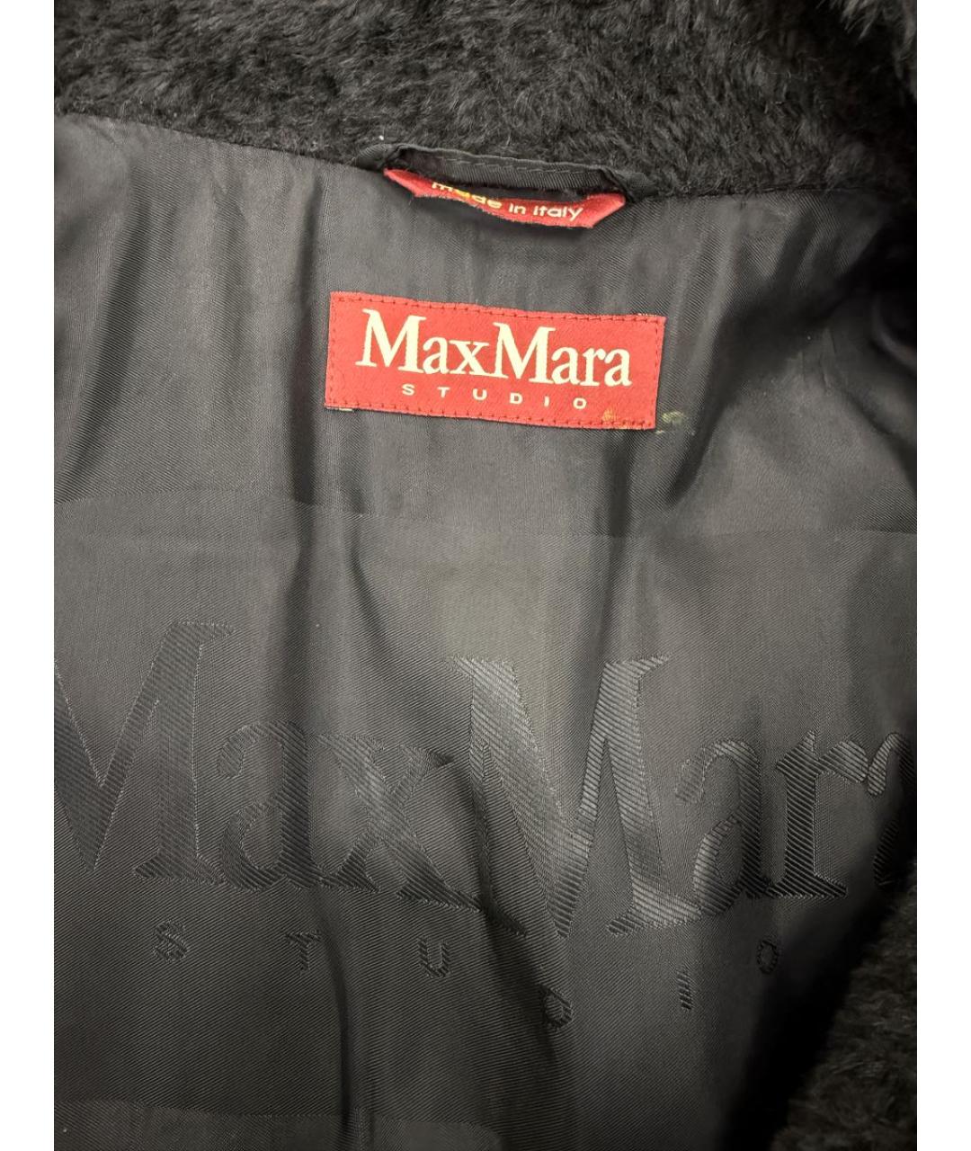 MAX MARA STUDIO Черное пальто, фото 3