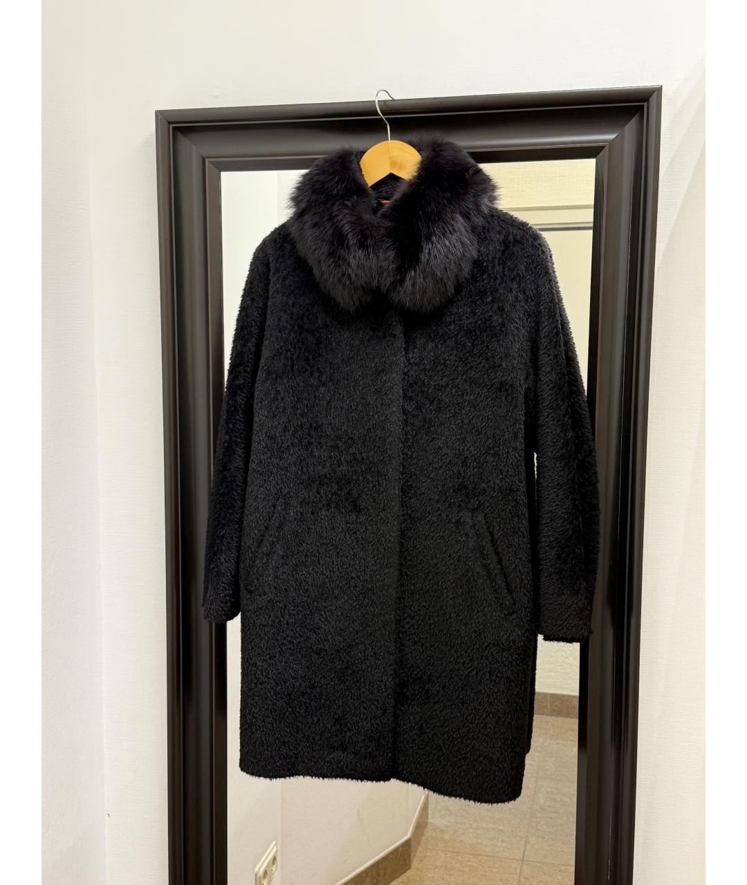 MAX MARA STUDIO Черное пальто, фото 8