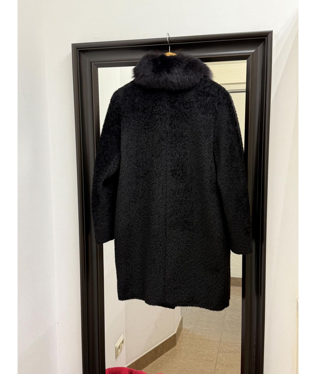 MAX MARA STUDIO Черное пальто, фото 2