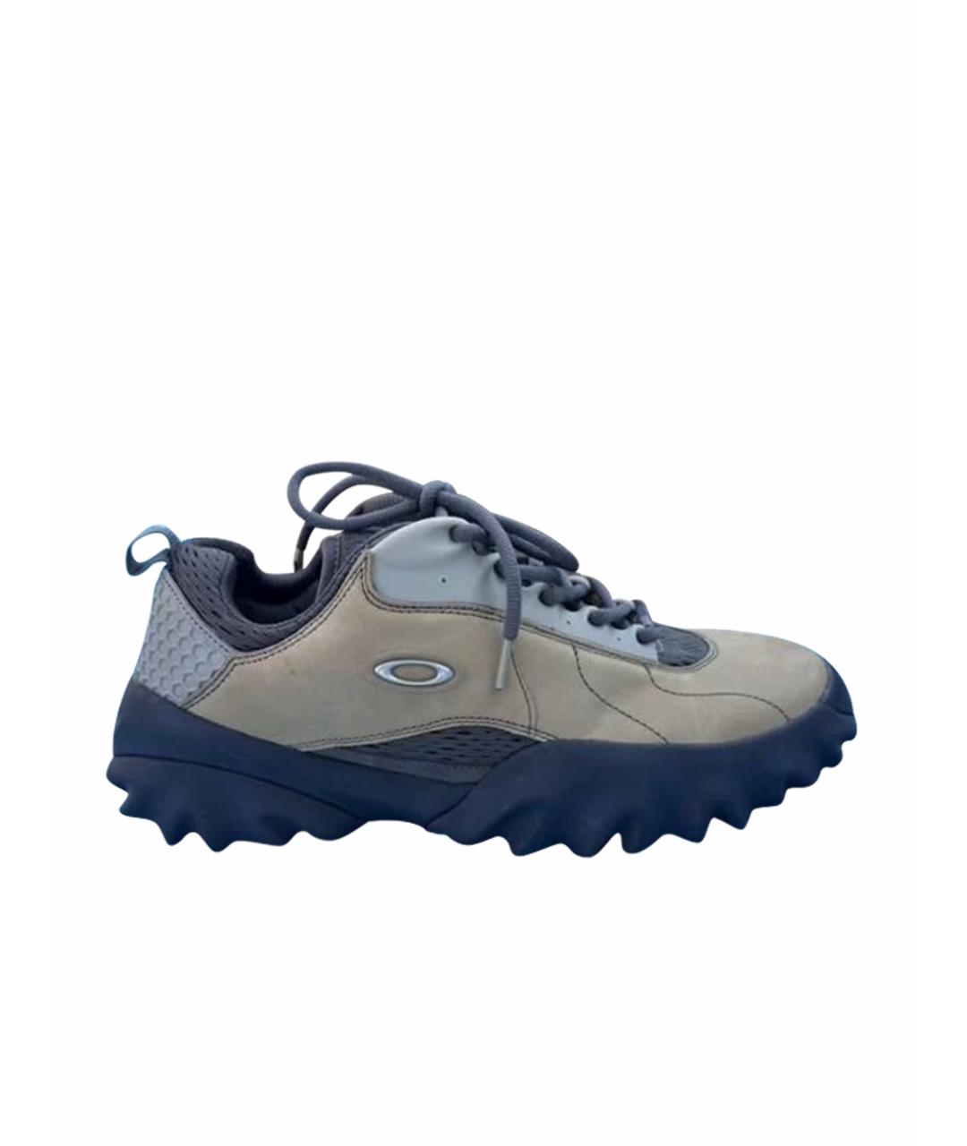 OAKLEY Коричневые замшевые низкие кроссовки / кеды, фото 1