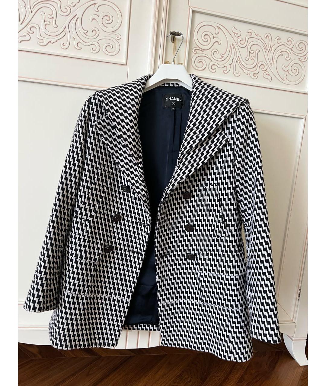 CHANEL Синее шерстяное пальто, фото 4