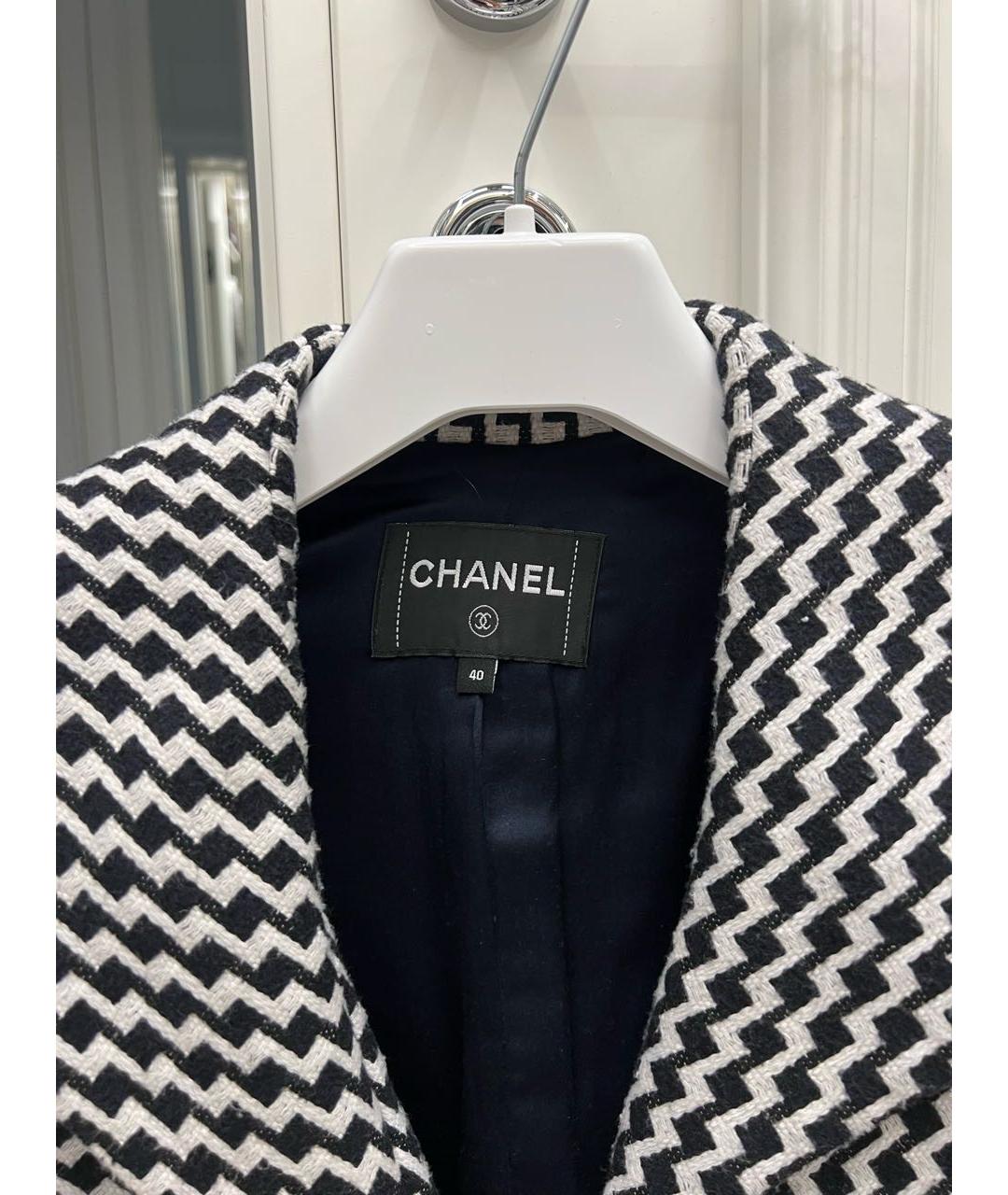 CHANEL Синее шерстяное пальто, фото 2