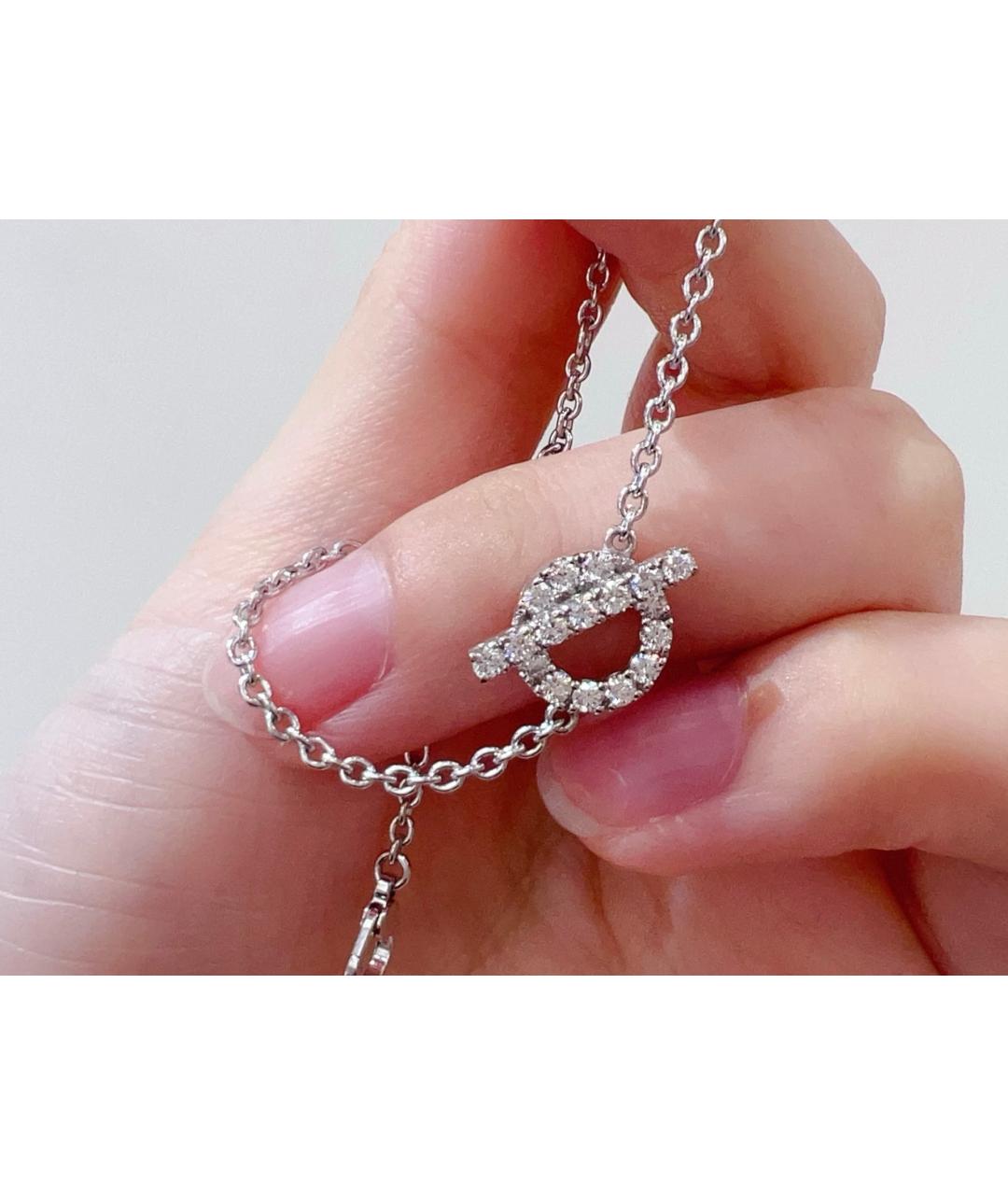 HERMES Серебрянный браслет из белого золота, фото 3