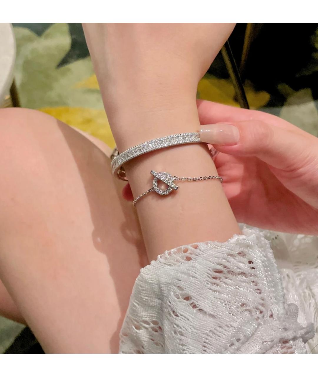 HERMES Серебрянный браслет из белого золота, фото 7