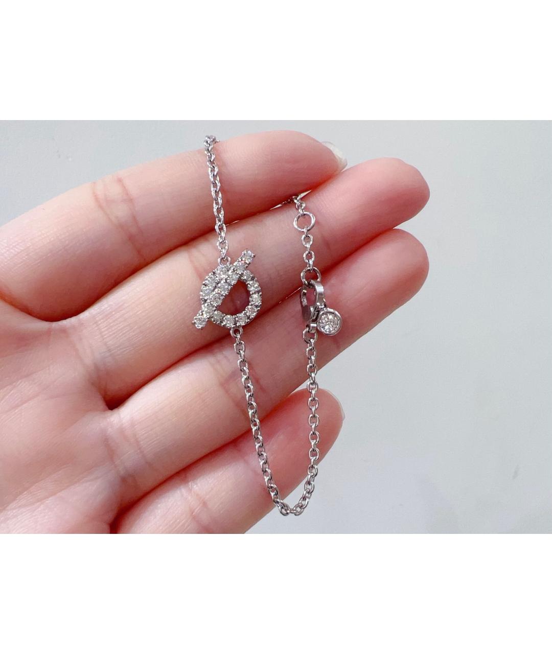 HERMES Серебрянный браслет из белого золота, фото 5