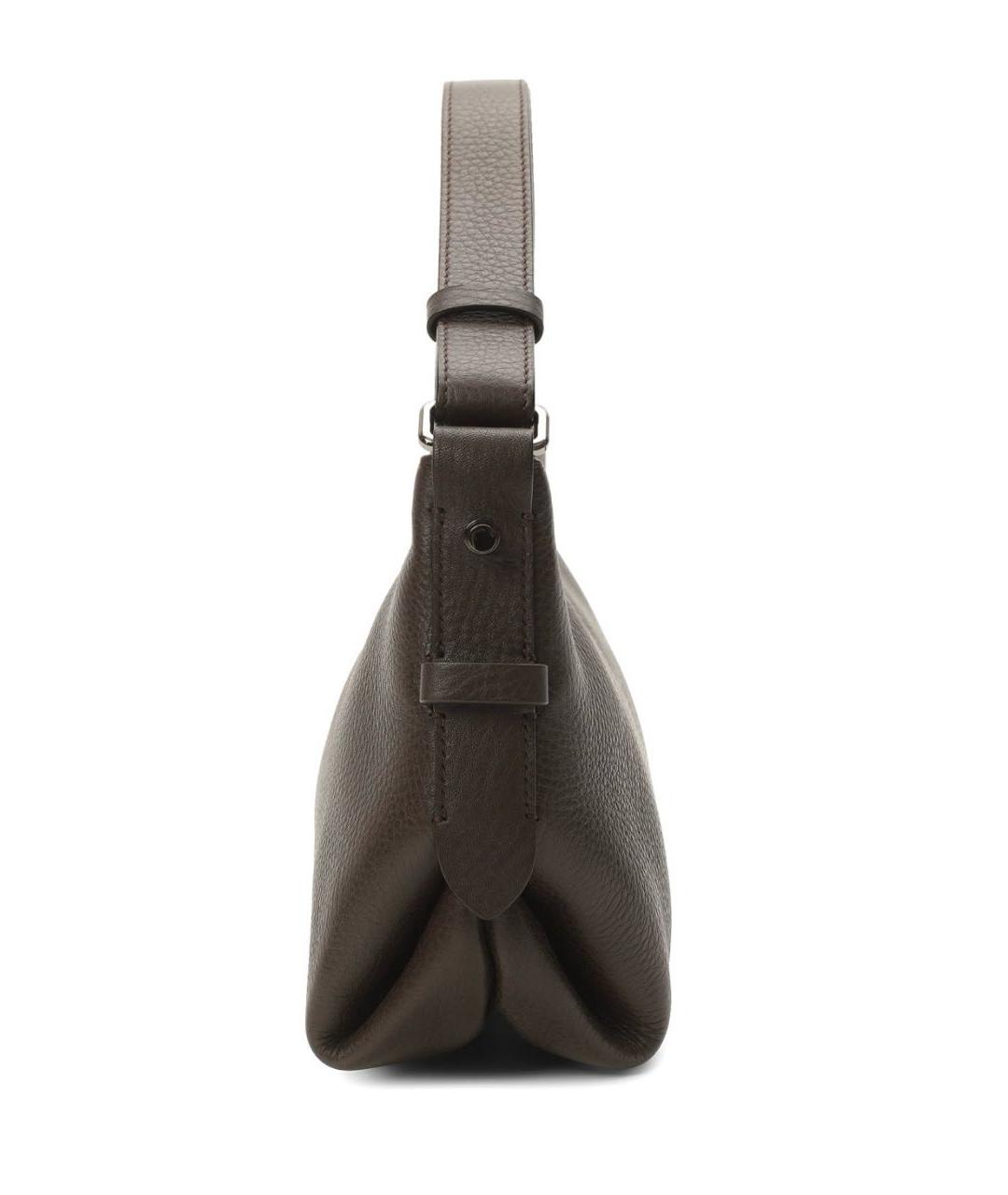 BRUNELLO CUCINELLI Коричневая кожаная сумка через плечо, фото 3