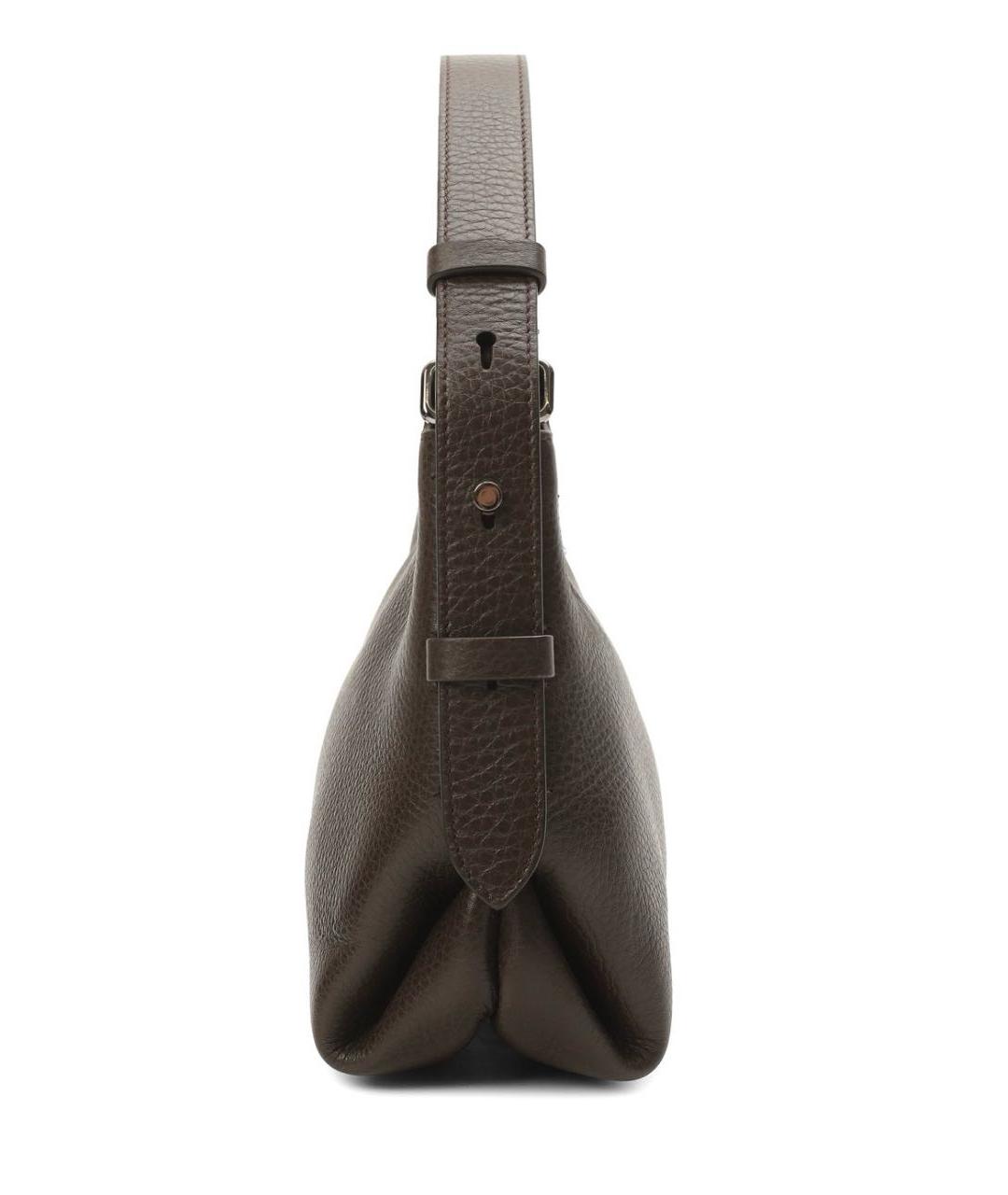 BRUNELLO CUCINELLI Коричневая кожаная сумка через плечо, фото 4