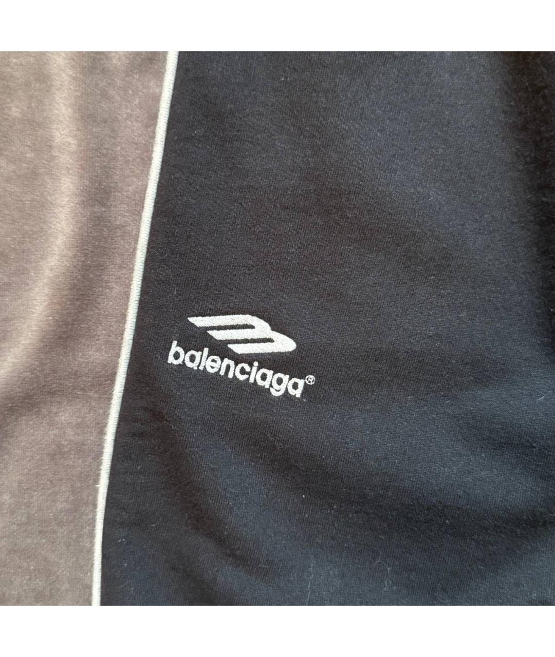 BALENCIAGA Черный хлопковый спортивный костюм, фото 2